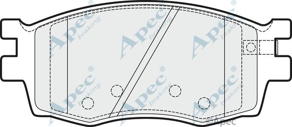 APEC BRAKING Комплект тормозных колодок, дисковый тормоз PAD1491